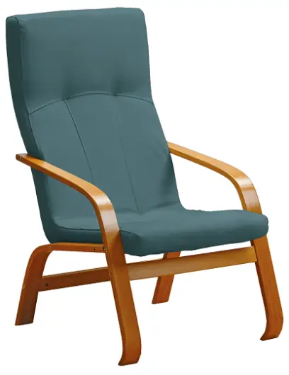 RO - 09 křeslo čalouněné látkou Bora, dřevěné BORA 57 - látka tyrkysová